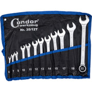 SERIE KIT SET CHIAVI COMBINATE STELLA E FISSA INGLESI 12pz 6-22mm CONDOR 35/12T