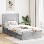 Struttura del letto con stoccaggio e testata Grigio Cemento 3414428