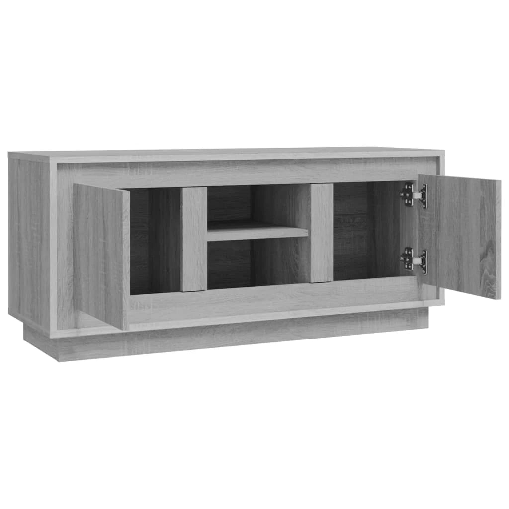 Mobile TV multimediale mensola TV credenza TV sala da pranzo soggiorno camera da letto Sonoma 102 x 35 x 45 cm legno ingegnerizzato grigio 02_0028353