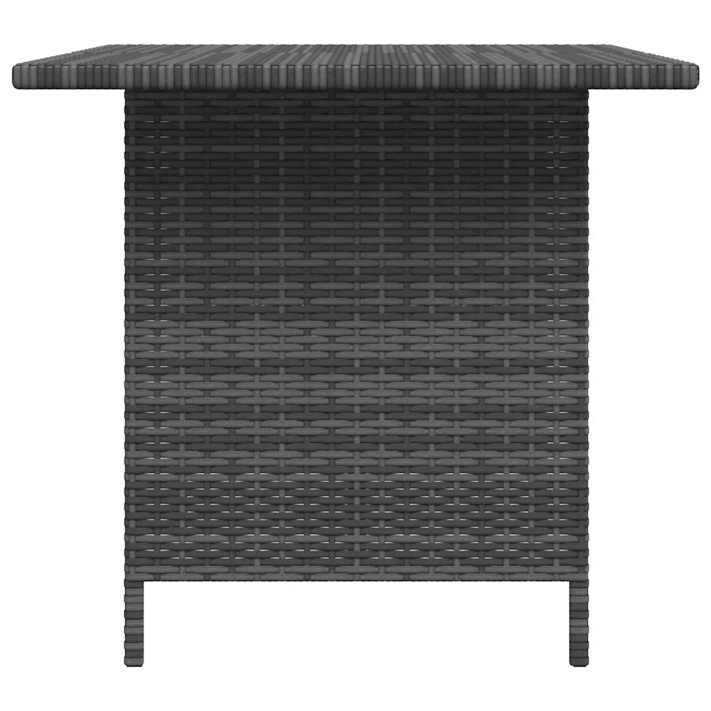 Tavolo da Pranzo da Giardino Grigio 110x70x65 cm in Polyrattan