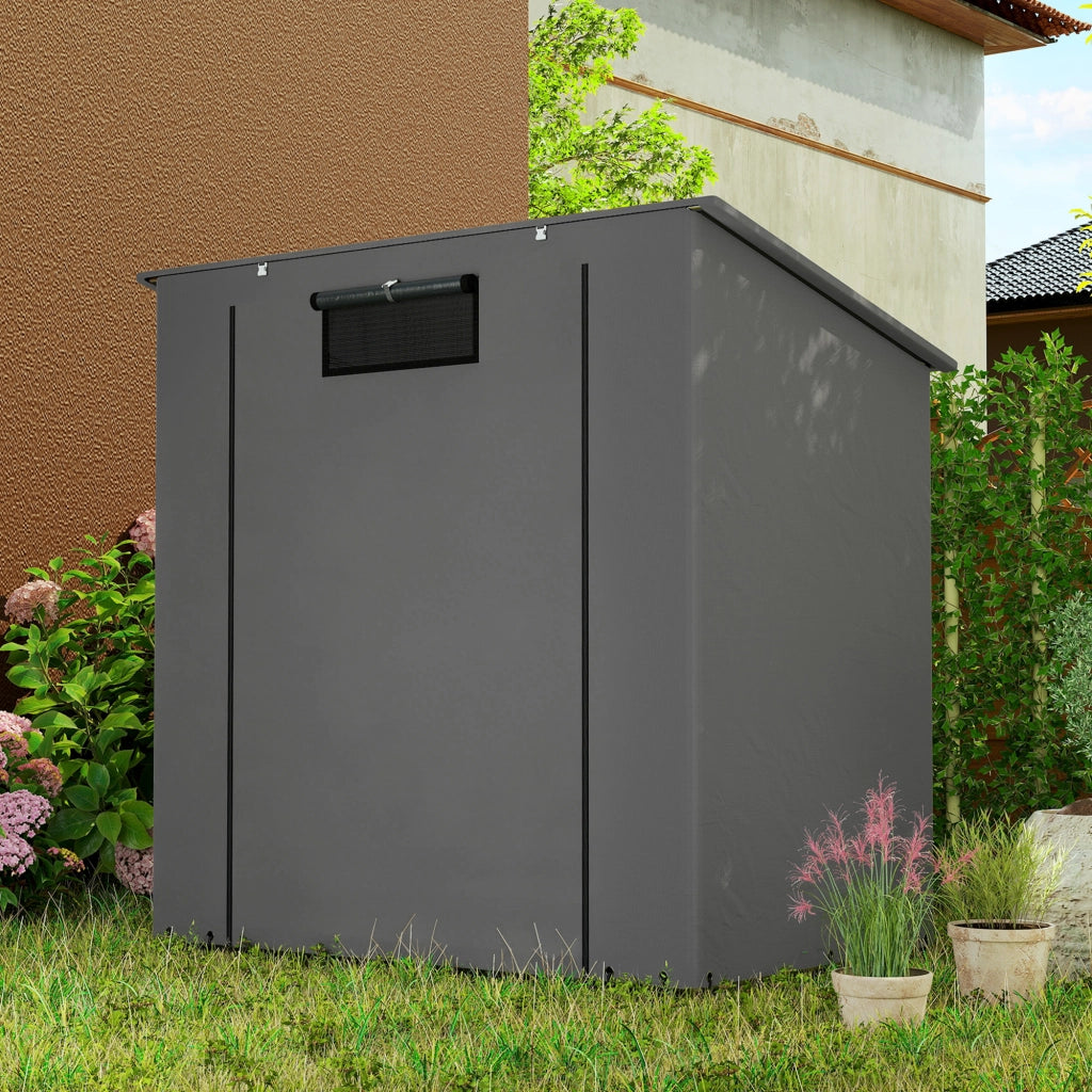 Tenda Garage 1.9x1.2 m ¨C Zephmum ¨C Impermeabile, Porta a Cerniera, Finestra di Ventilazione, Grigio Scuro