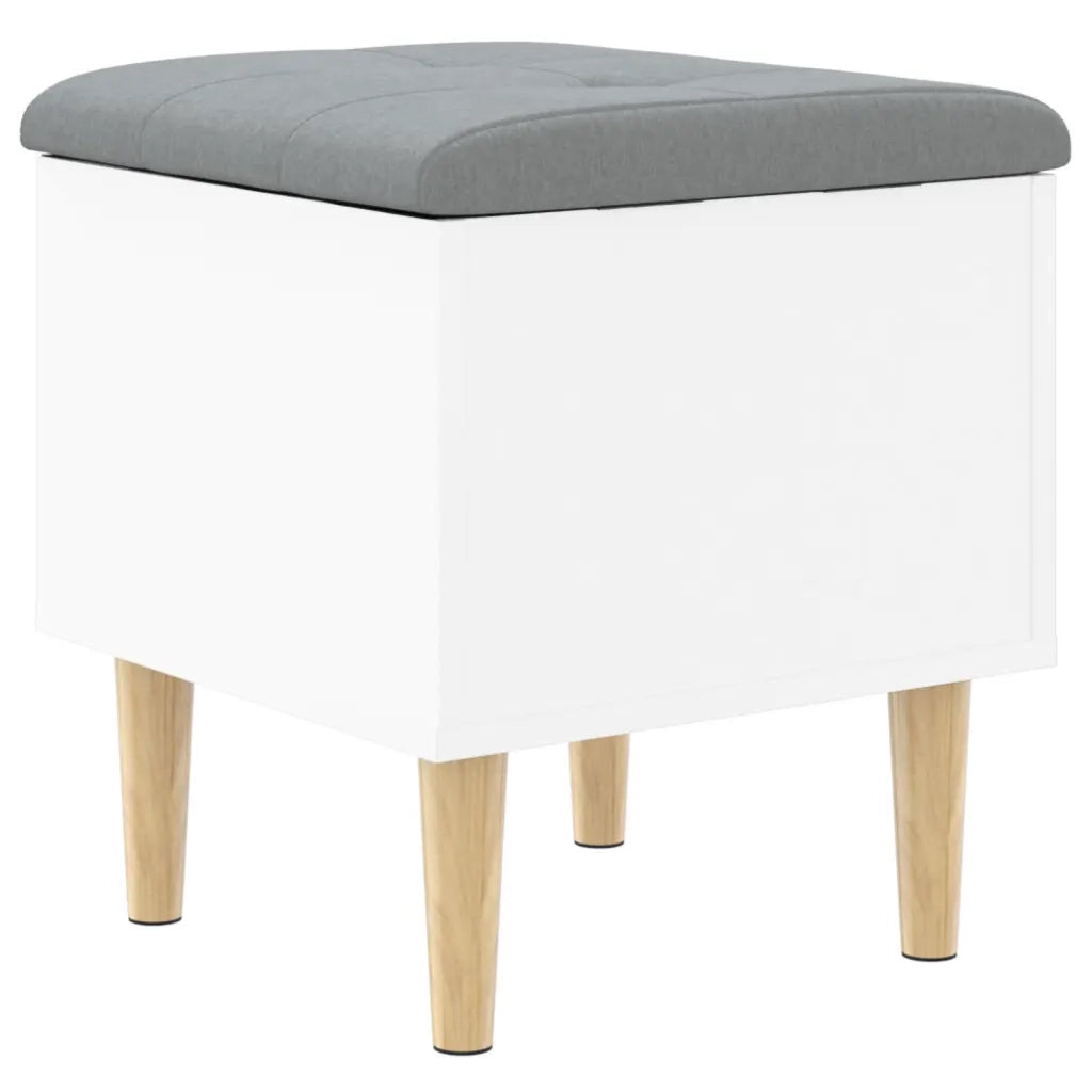 Panca Portaoggetti Bianca 42x42x46 cm in Legno Multistrato 835061