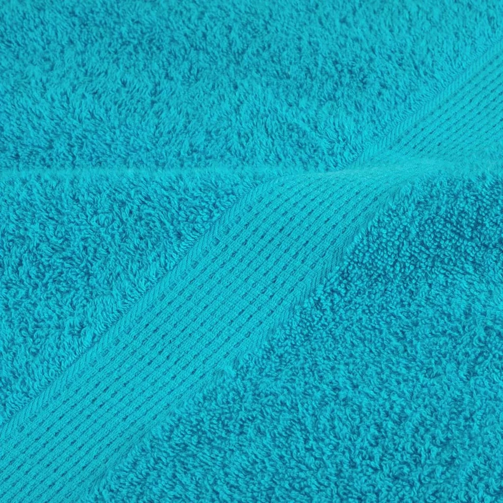 vidaXL Panni per il viso 4 pcs Turchese Cotone