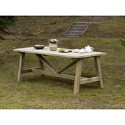 Tavolo da giardino in legno 240x90 cm, piano spesso 44 mm, pino impregnato per esterno resistente - Esterni da Vivere