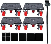 Sistema di Trasporto Mobiliare con Ruota 3000 kg di Capacità di Carico - Kit di Sollevamento Mobiliare - Kit di Trasporto Mobiliare con Rulli - Pala per Mobili - Gomme Antiscivolo - Acciaio Inox - Kit di Trasporto Mobiliare