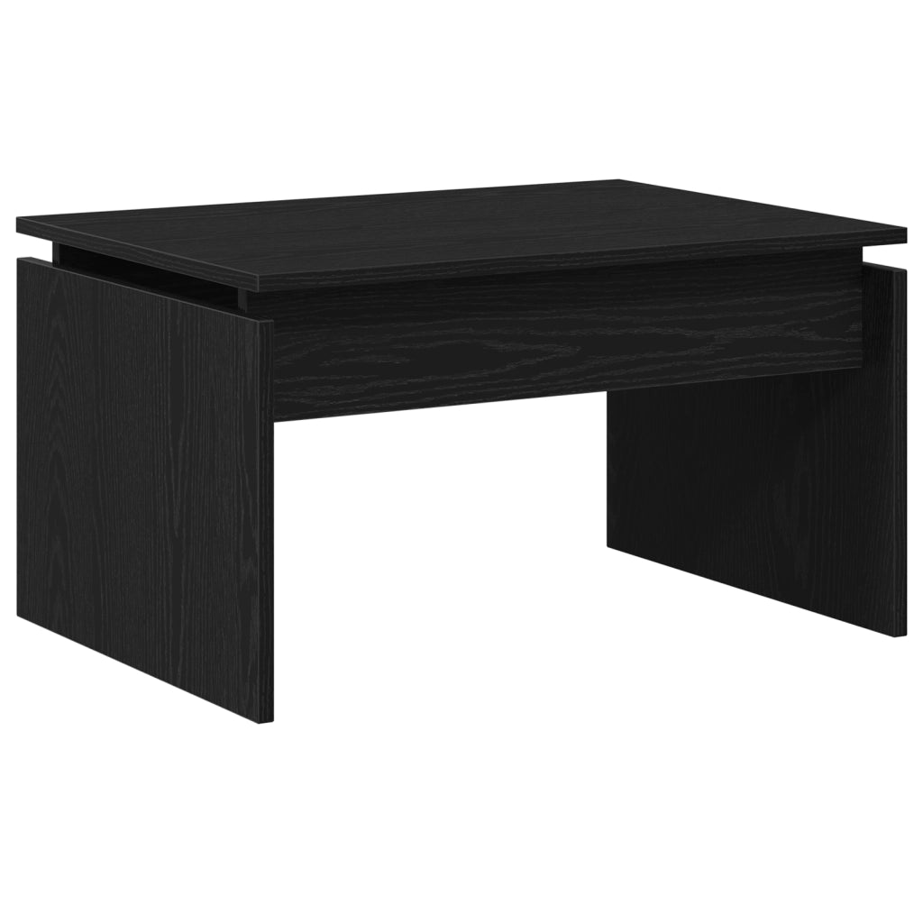 Tavolino da caffÃ¨ in rovere nero 68x38x50 cm in legno ingegnerizzato