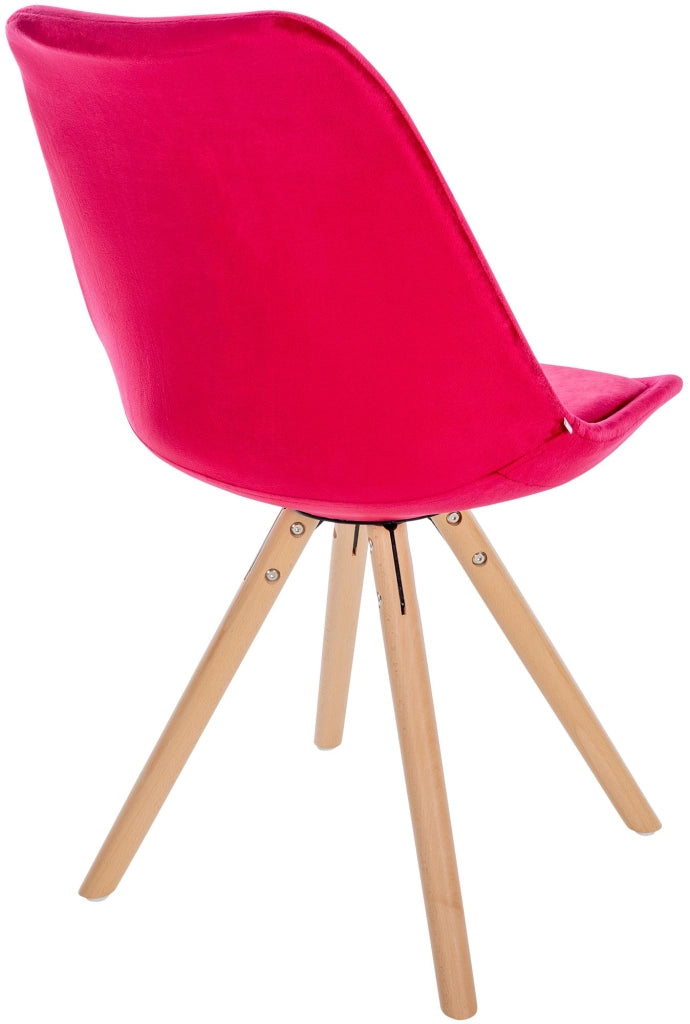 Sedia Sofia Velvet rosso,natura (rotondo)