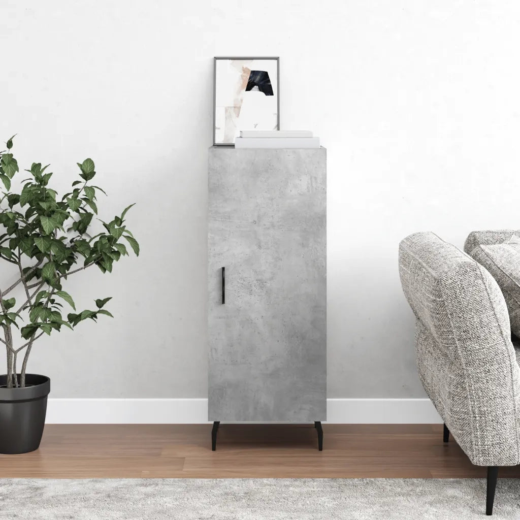 Credenza | Madia | Buffet da pranzo | Armadio da pranzo Grigio Cemento 34,5x34x90 cm in Legno Multistrato