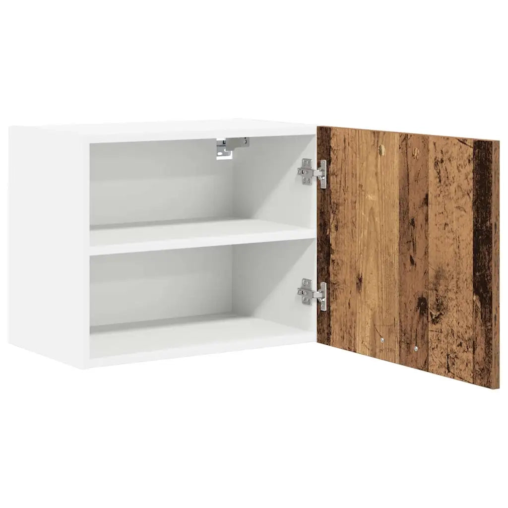 Armadio pensile 2 pcs Legno Antico e Bianco 50 x 31 x 40 cm