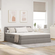 Letto con contenitore LED e materasso Tortora 160 x 200 cm