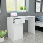 Scrivania con Cassetto e Armadietto Bianca 100x40x73 cm 243058
