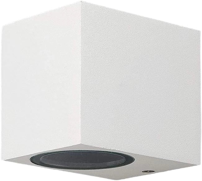 Applique da esterno ip65 lampada faretto a parete giardino moderno gu10 Cubo Bianco