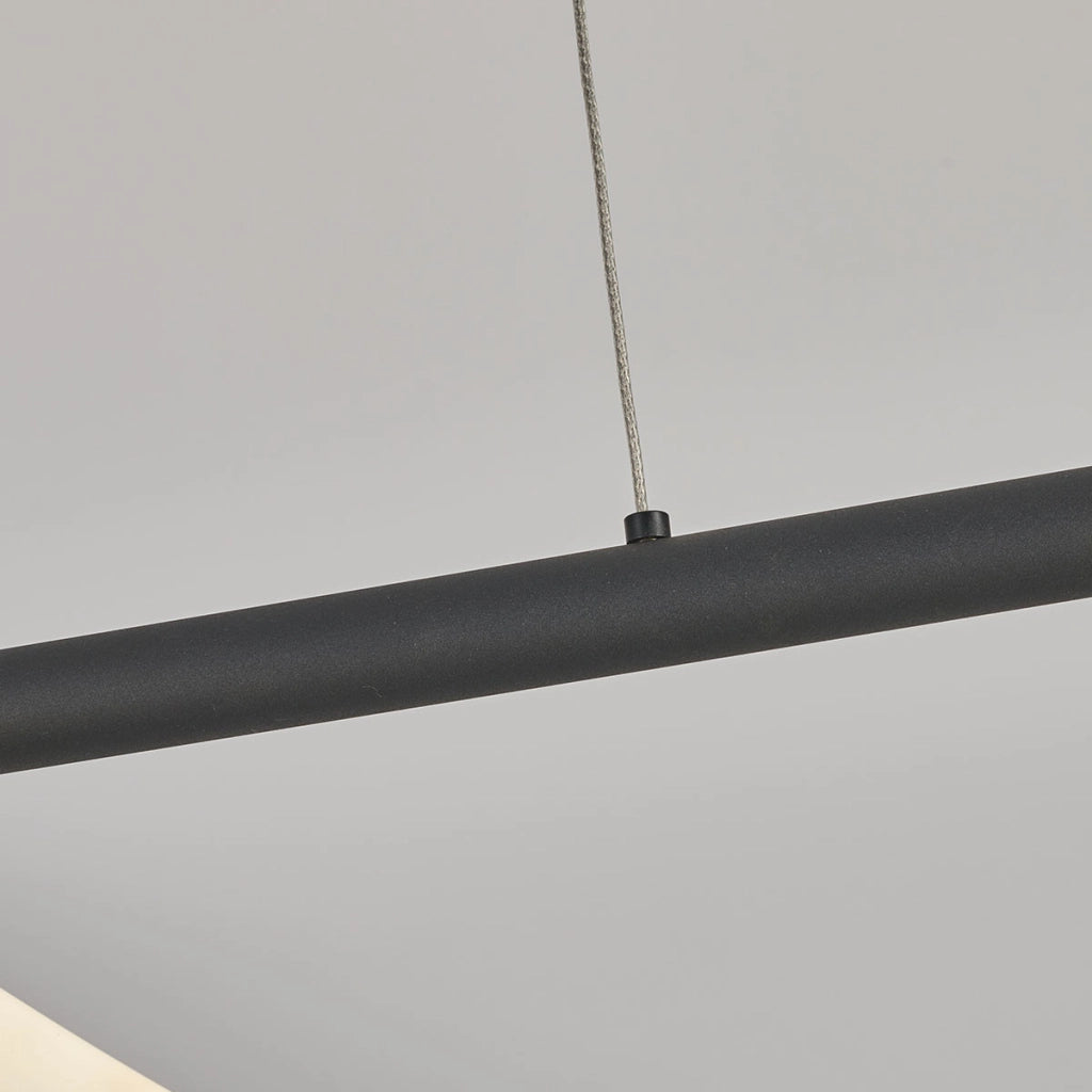 Lampada sospensione lineare 100cm nera LED 24W 4000K