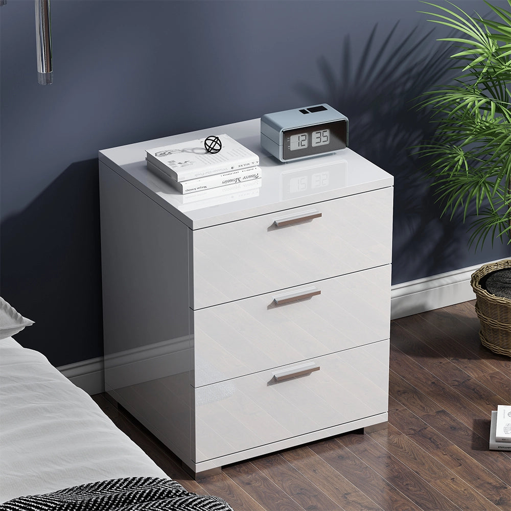 Vicco Comodino camera da letto Bianco lucido 46.2 x 60 cm