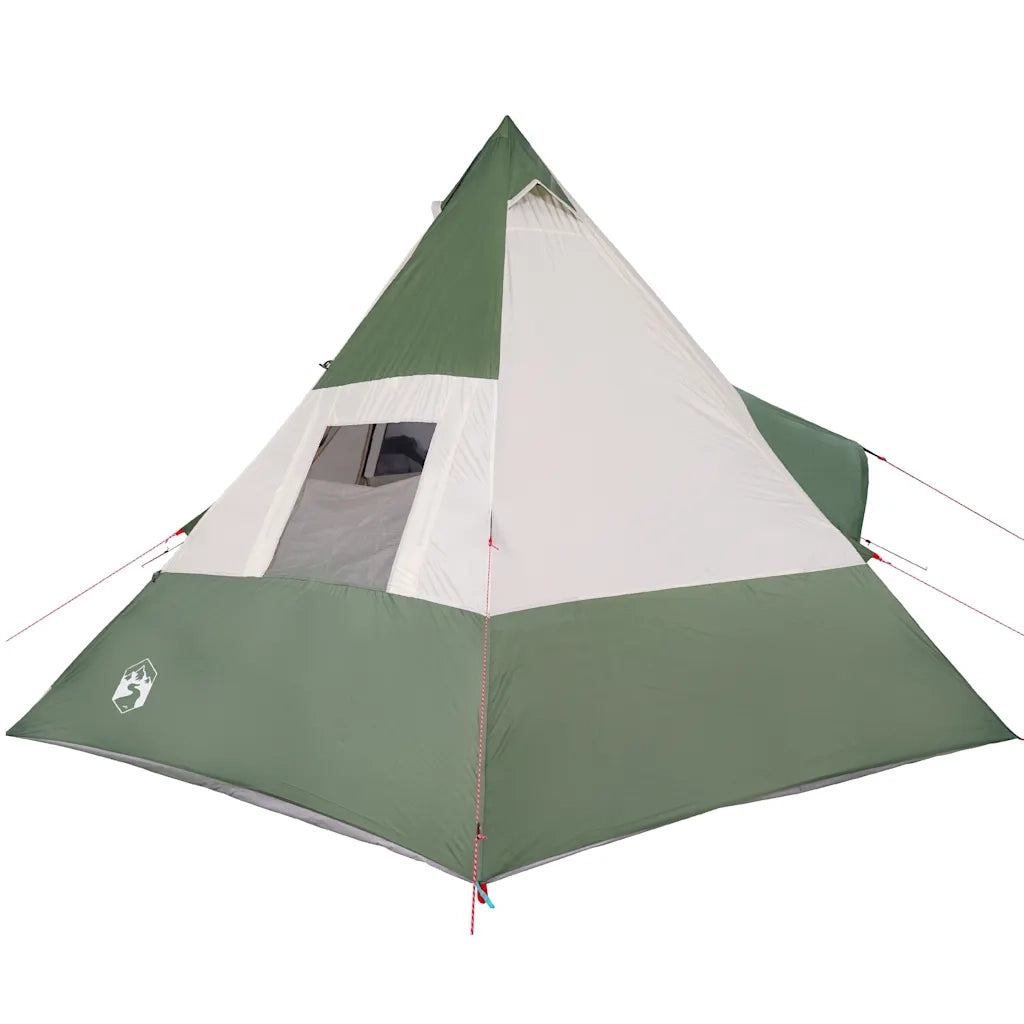 Tenda da Campeggio Tipi per 7 Persone-Tenda per Famiglie Verde Impermeabile