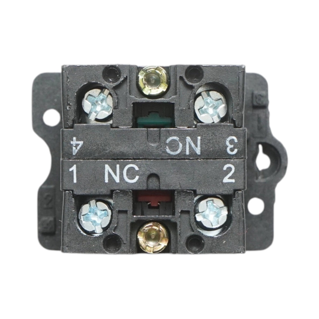 Pulsante rosso con ritorno 1NO+1NC, 400V/10A, LAY5 Breckner Germany