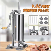 Worstschuiver con 4 tubi di acciaio inossidabile con diametri diversi, capacità 3/3 o 6/4 l, ideale per uso domestico o ristorante (4 l)