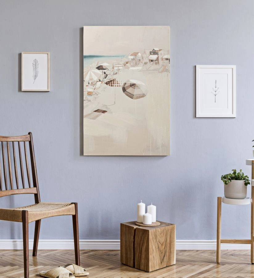 Quadro moderno, stampa dipinta 80x3x120cm Beach B