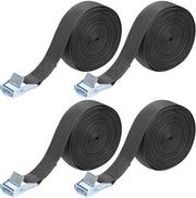 4 set di cinghie di trazione, cinghie regolabili, robuste cinghie con gancio per portatori di bicicletta, motocicli, camion, rimorchi, bagagli, portellame di auto, cinture di fissaggio - 5 m