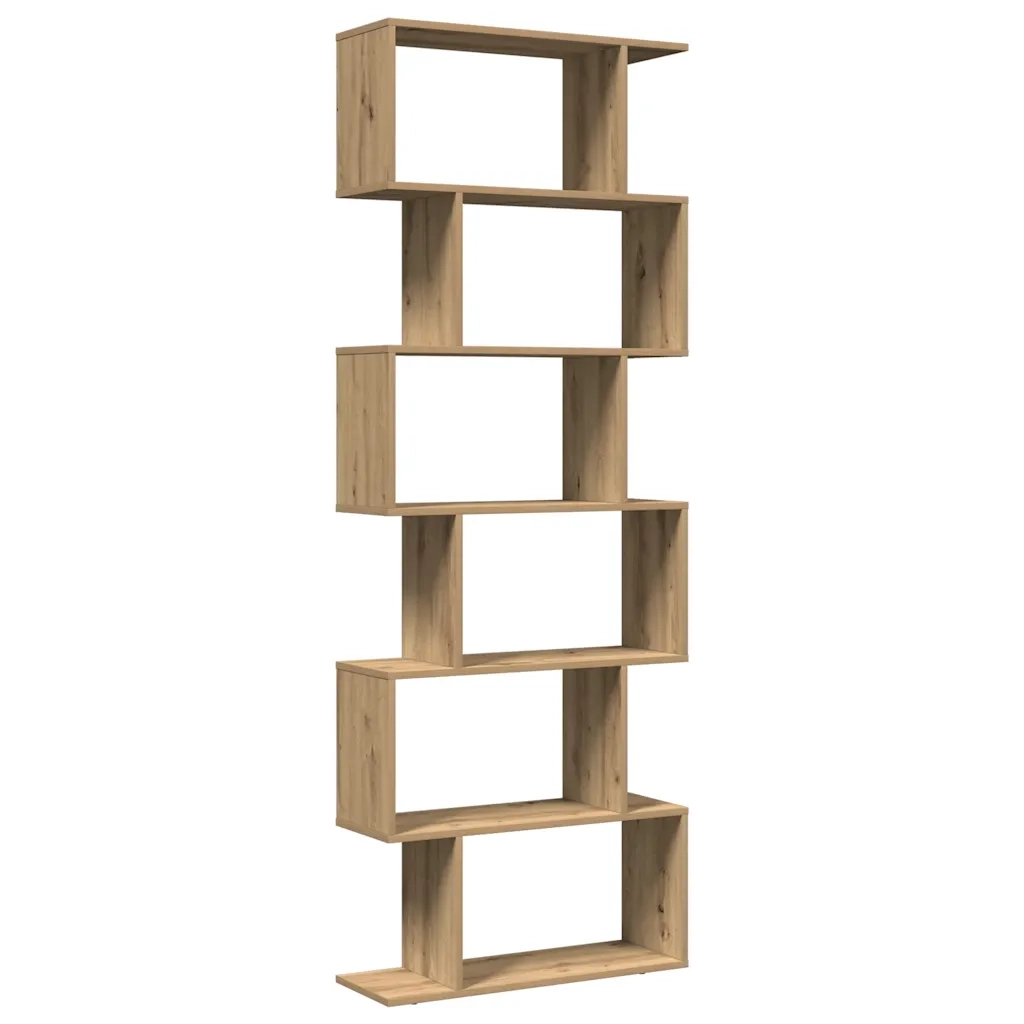 Libreria 6 Ripiani Rovere Artigianale 70x24x193 cm Truciolato