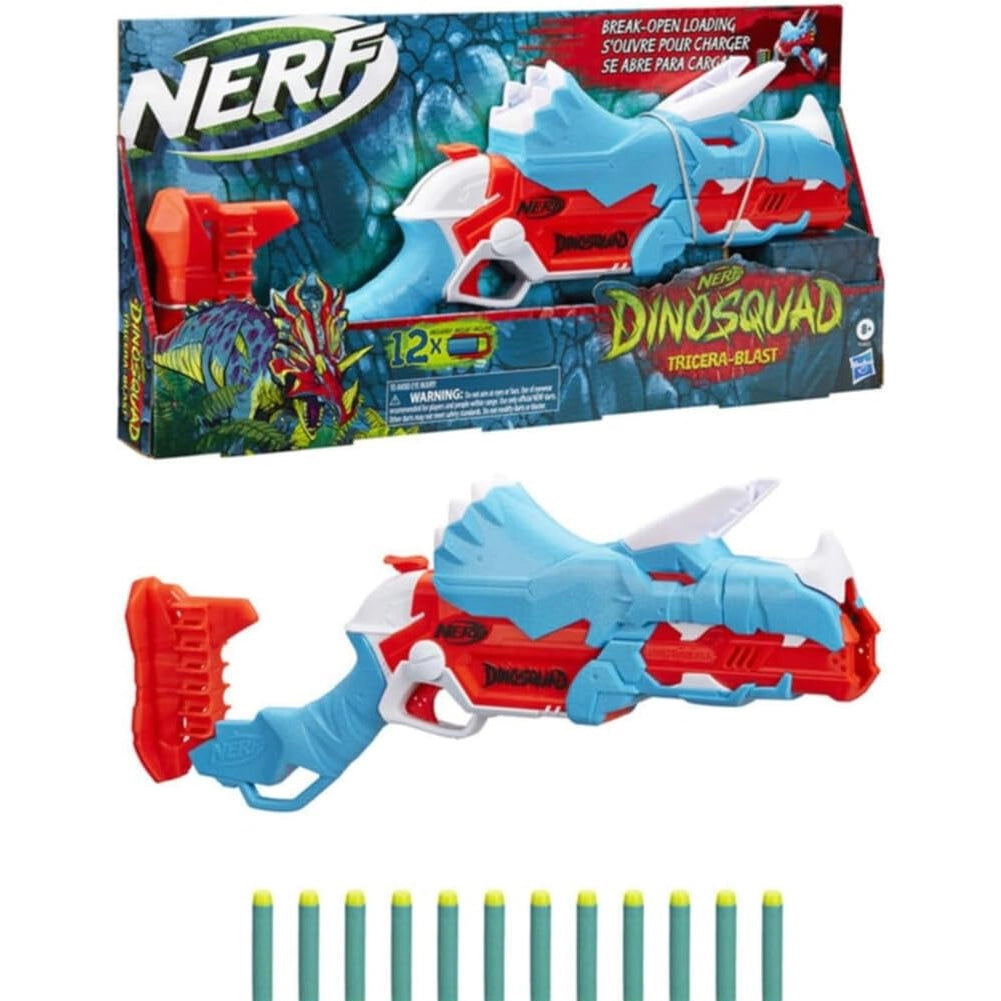 Nerf Hasbro DinoSquad Tricera-Blast Blaster Dinosauro Triceratopo 12 Dardi