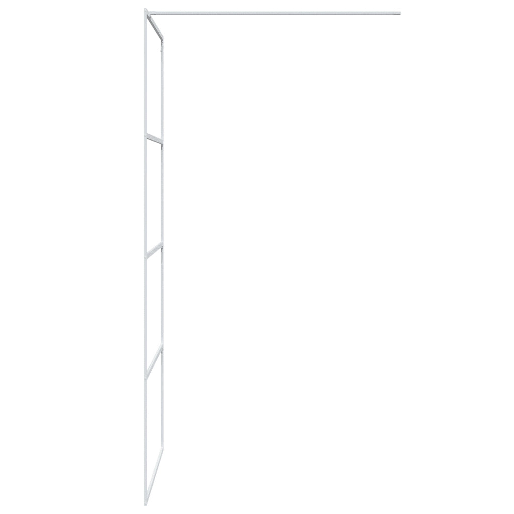 Parete Doccia Walk in Bianca 90x195 cm Vetro Trasparente ESG cod mxl 36851