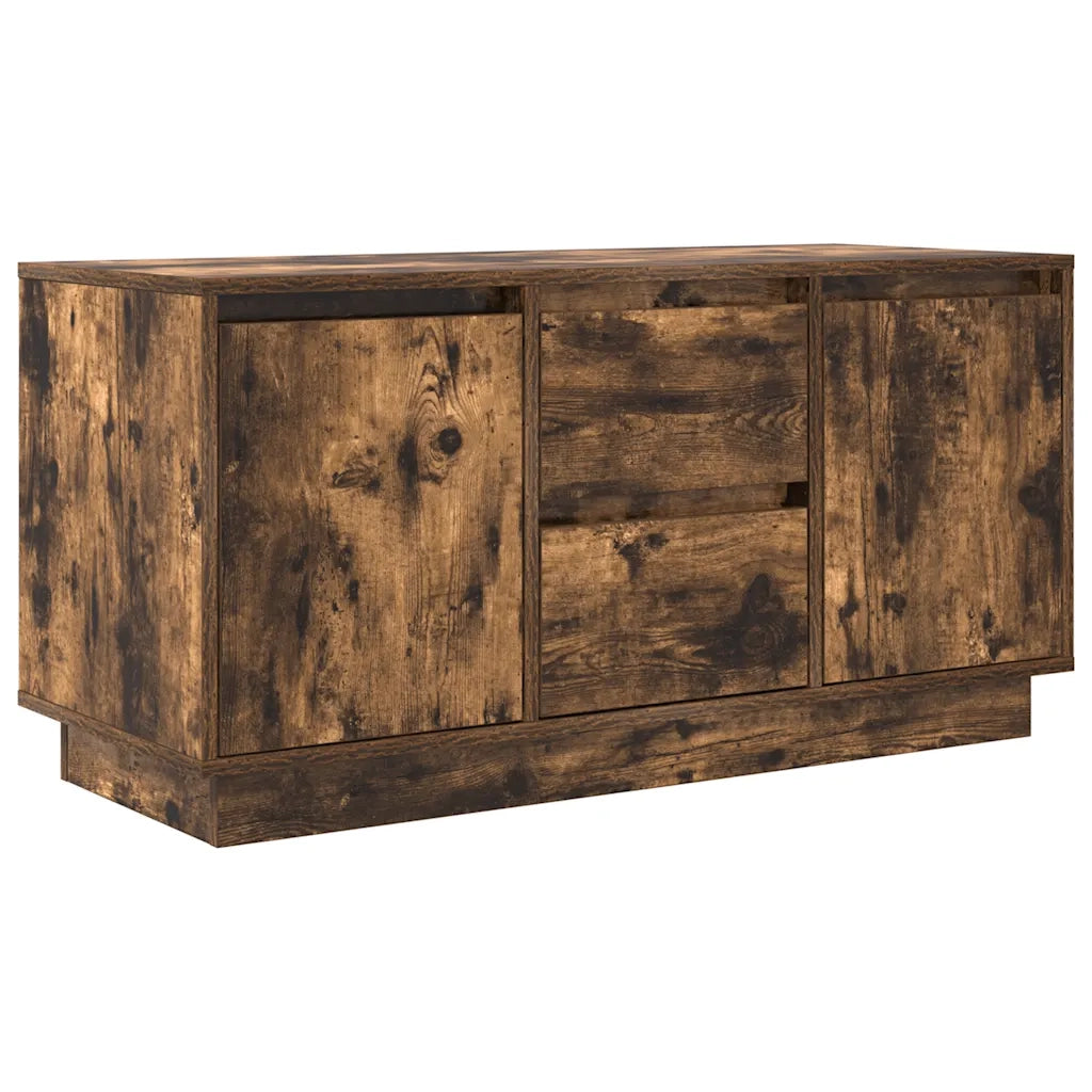 vidaXL Mobile Porta TV con Luci LED Rovere Fumo 100x41x50 cm