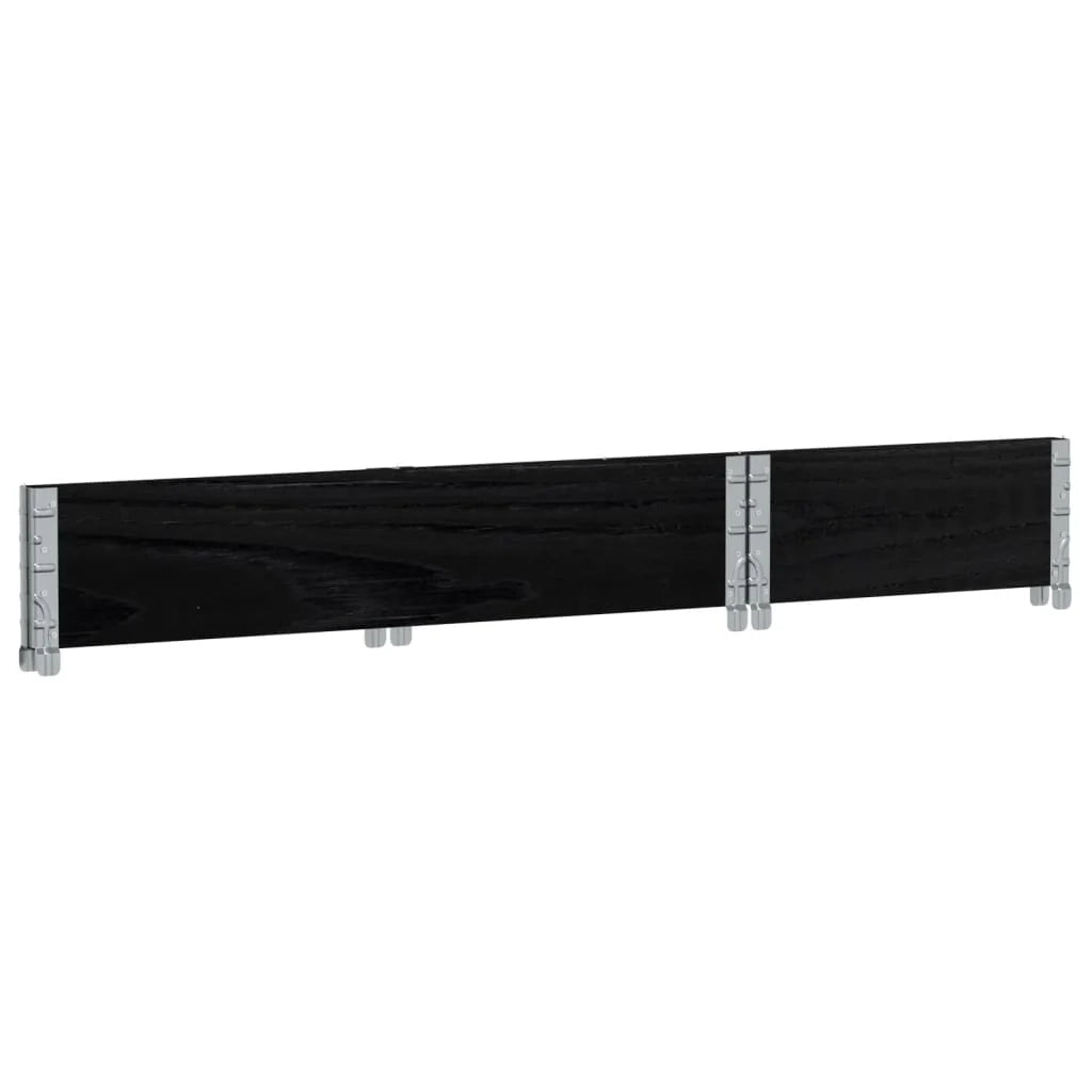 Fioriera rialzata per piante fiori terrazza giardino 100 x 50 cm legno massello di pino nero 02_0037286
