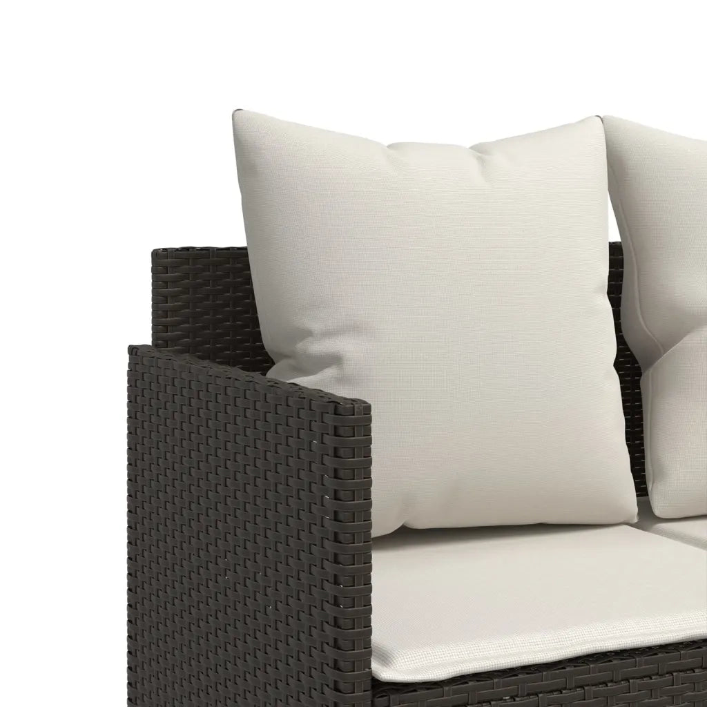 Set Divano da Giardino 5 pz | Set Salotto da Giardino con Cuscini Marrone in Polyrattan
