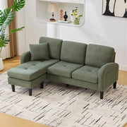Divano angolare L con chaise longue - Xylo - 166x118x77 cm - Tessuto velluto coste design modulare