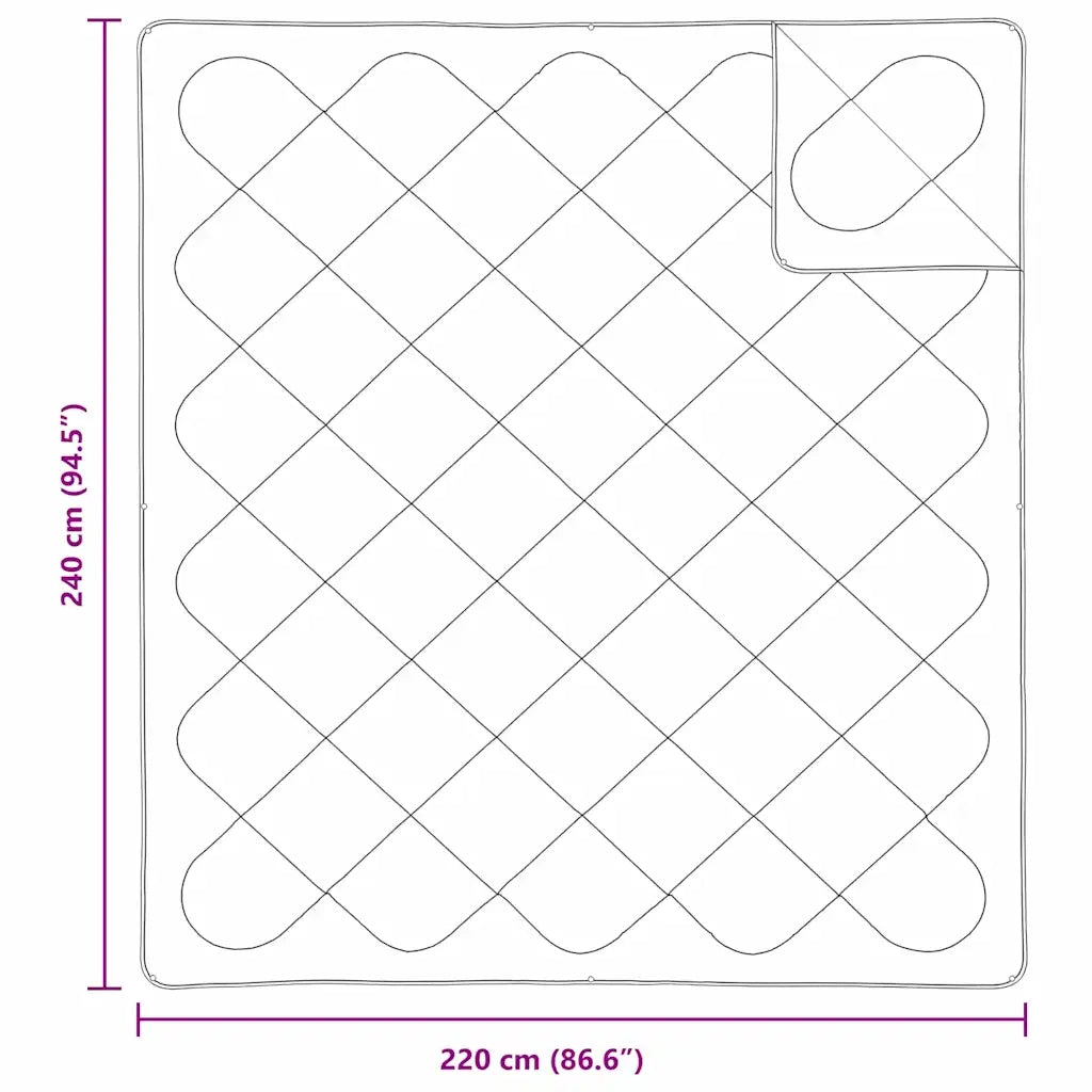 Duvet 2-in-1 Bianco 240 x 220 x 8 cm Poliestere 42007790