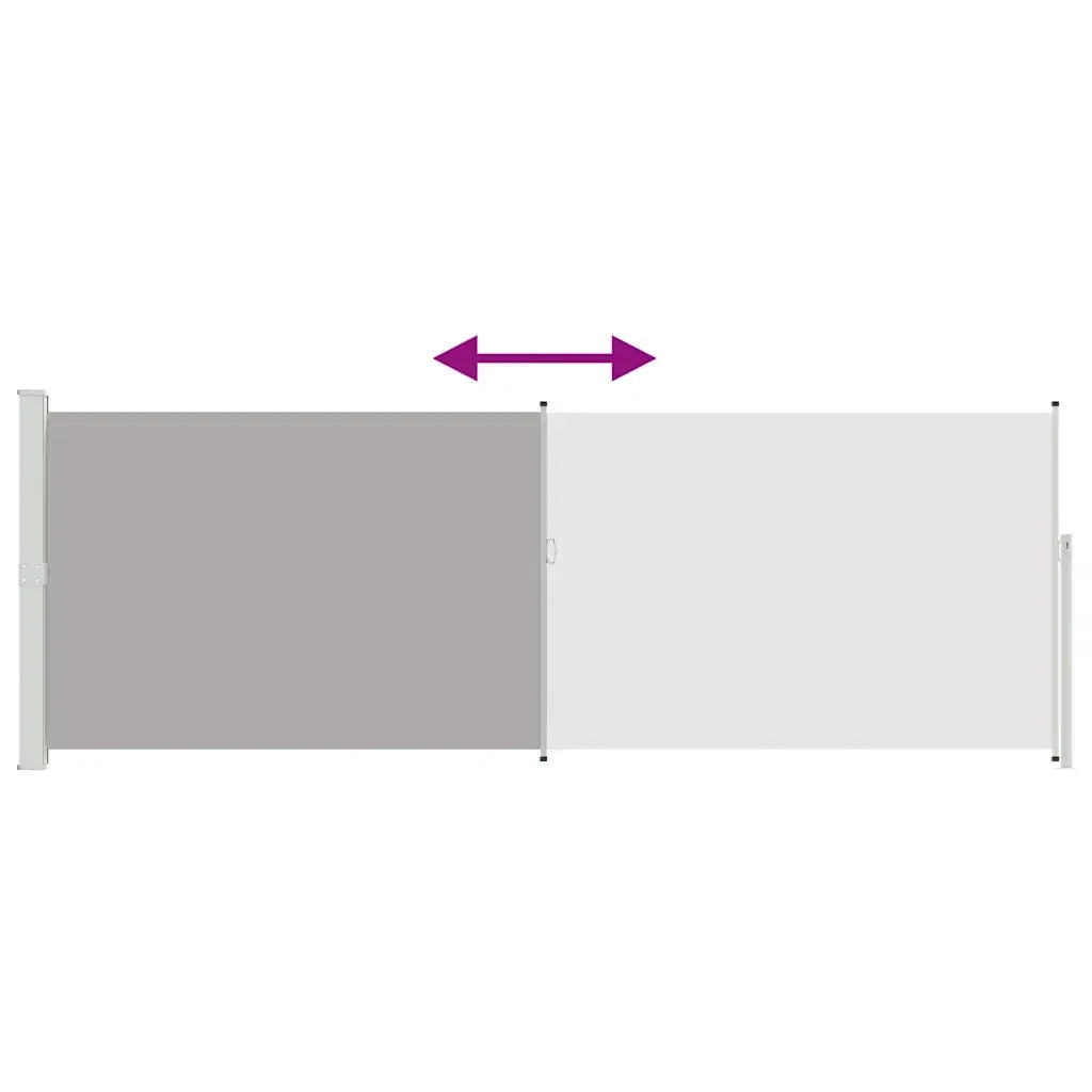 Tenda da Sole Laterale Retrattile 160 x 500 cm Grigia 45464