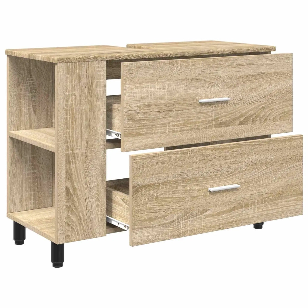Mobile sotto lavello con cassetto rovere sonoma 80 x 35 x 60 cm 889387