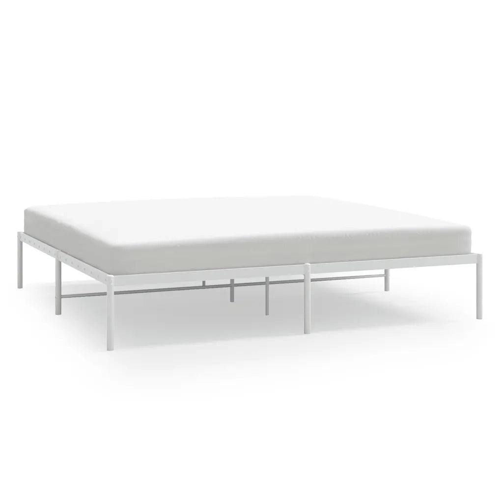 Letto matrimoniale | Letto per adulti | Giroletto Metallo Bianco 183x213 cm