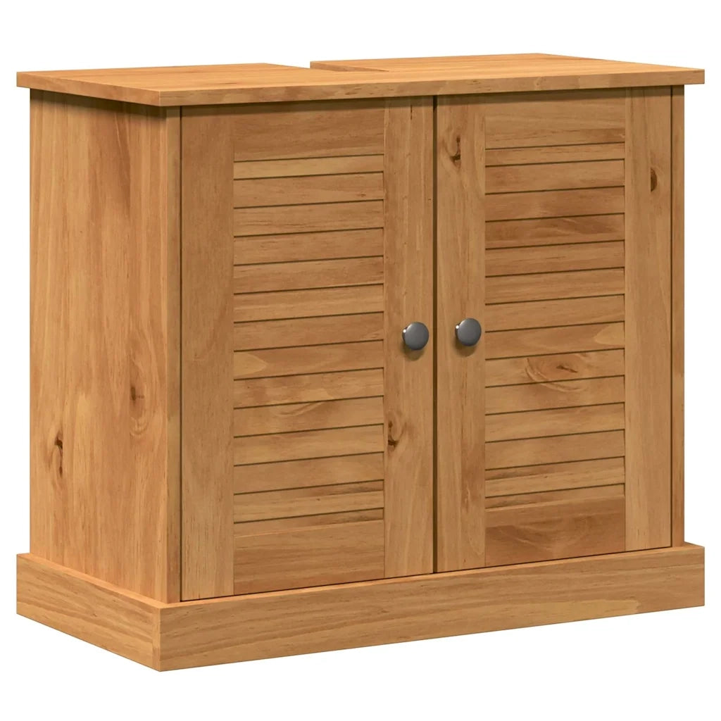 Set di mobili per il bagno con porta VIGO 3 pcs Marrone miele 3328543