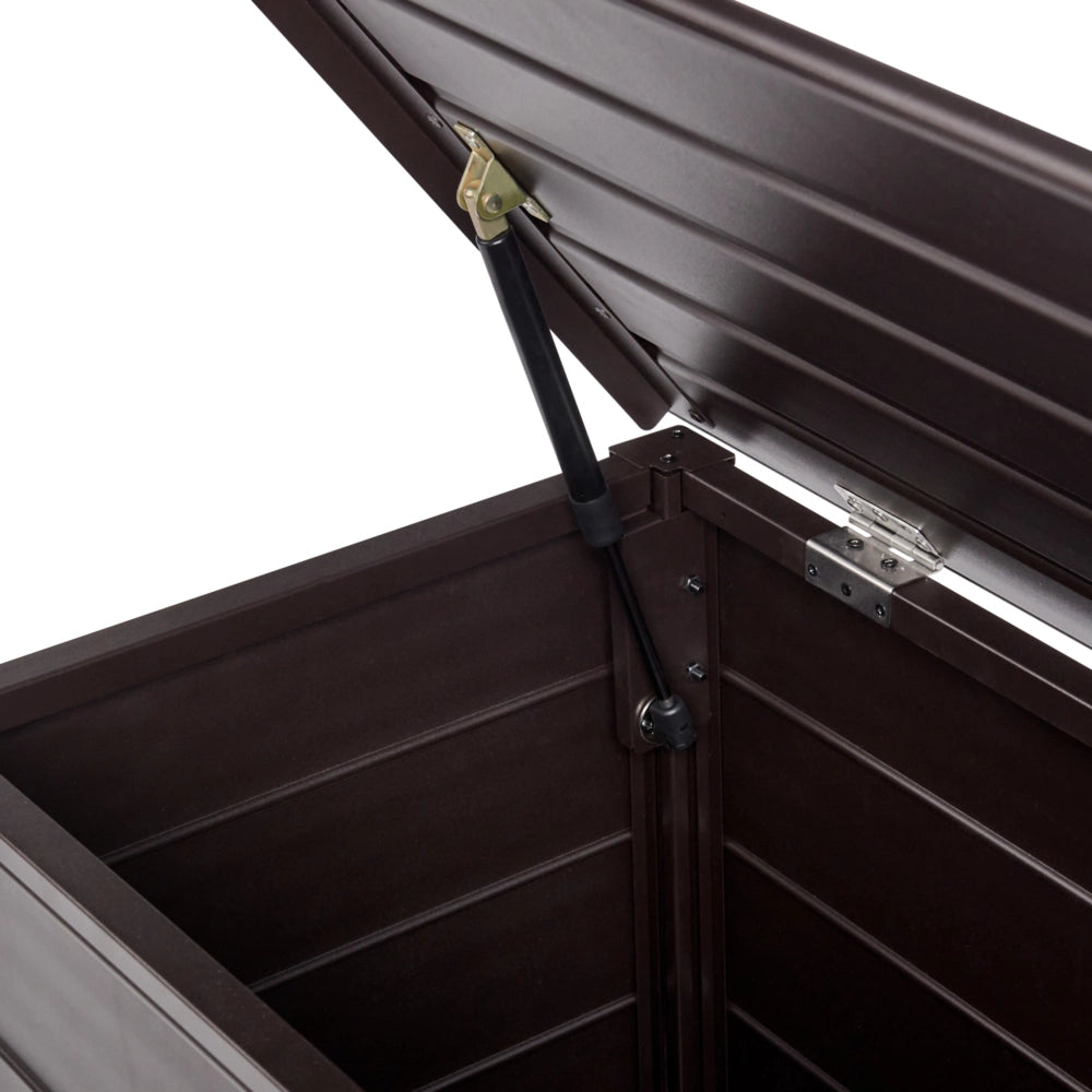 Mobile portaoggetti da giardino in alluminio marrone scuro 113x50 cm Mobili da giardino