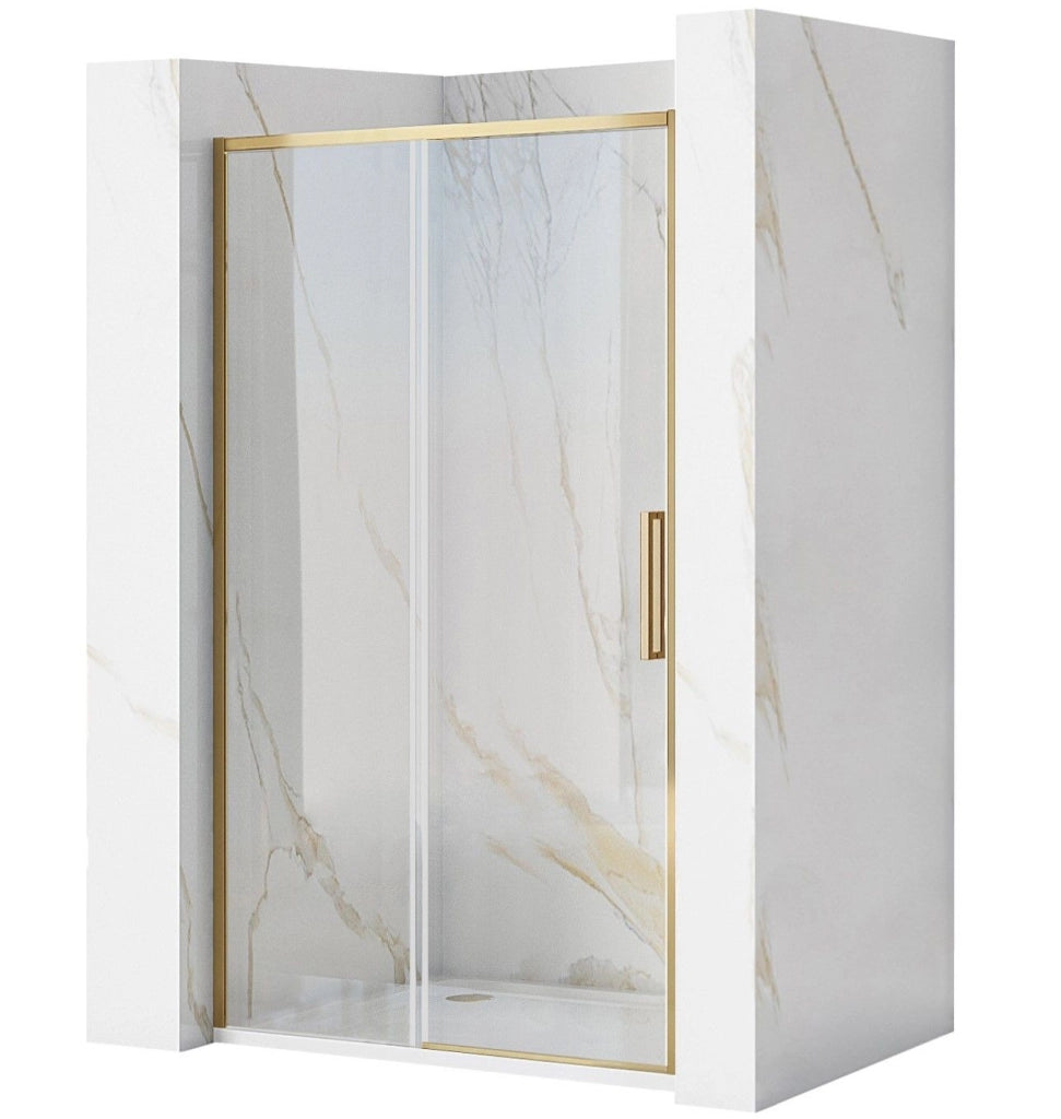 Porta Doccia Rea Rapid Slide 120 Gold Brush