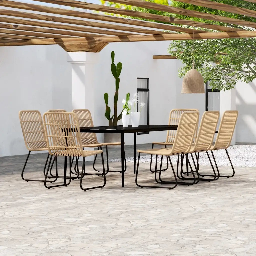 Set da Pranzo per Giardino97 pz con Cuscini Rovere 3099178