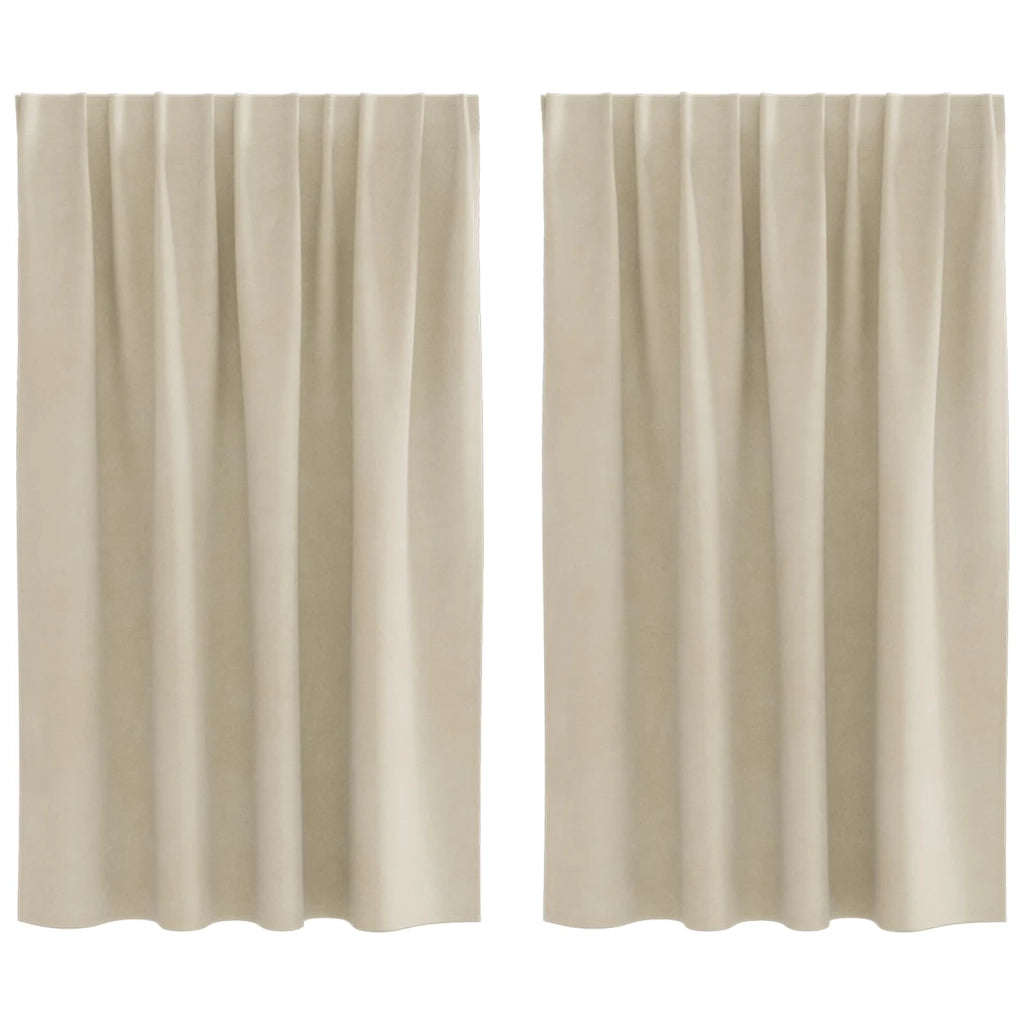Tende oscuranti 2 pcs Crema 140 x 140 cm Velluto 4107183