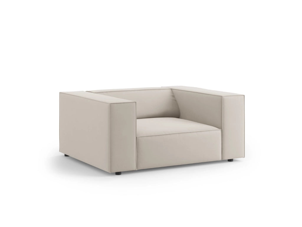 Cosmopolitan Design - Poltrona "Arendal" in velluto ecru 