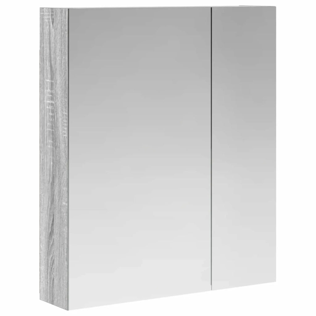 Mobiletto per specchio da bagno Grigio Sonoma 60 x 14,5 x 70 cm 889060