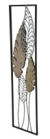 Pannello In Ferro E Legno Foglie -B- Cm 30.5X2.5X99.5