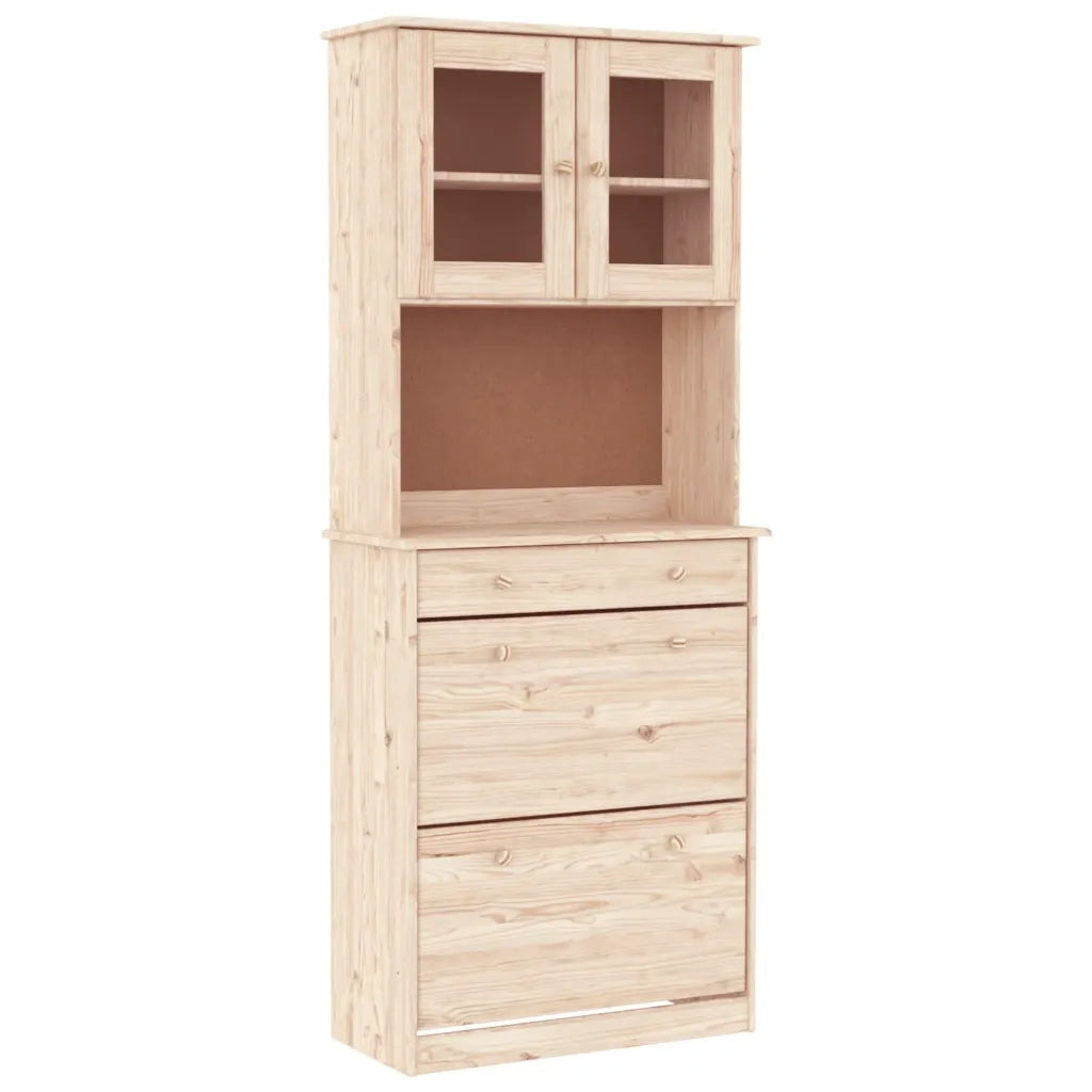 Credenza ALTA 77x35x188 cm in Legno Massello di Pino 3187777