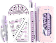 Set di passer per lezioni durature - Passer professionale per istruzione a domicilio - 7 pezzi - Blu - Cassetto esterno in metallo