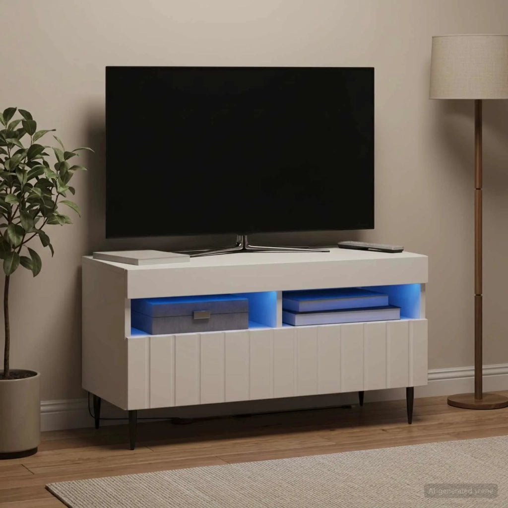 Mobile TV LED Bianco Legno ingegnerizzato 896555