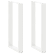 Set di 2 gambe regolabili per tavolo da bar a forma di U 50 x 90-91 cm design moderno acciaio bianco 02_0057461