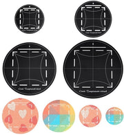 Quilten Sjabloon in Acero - 4 Stuks - Guida per Snidare Acrilica - Attrezio per Sartoria - Translucido - 2 mm di Diametro