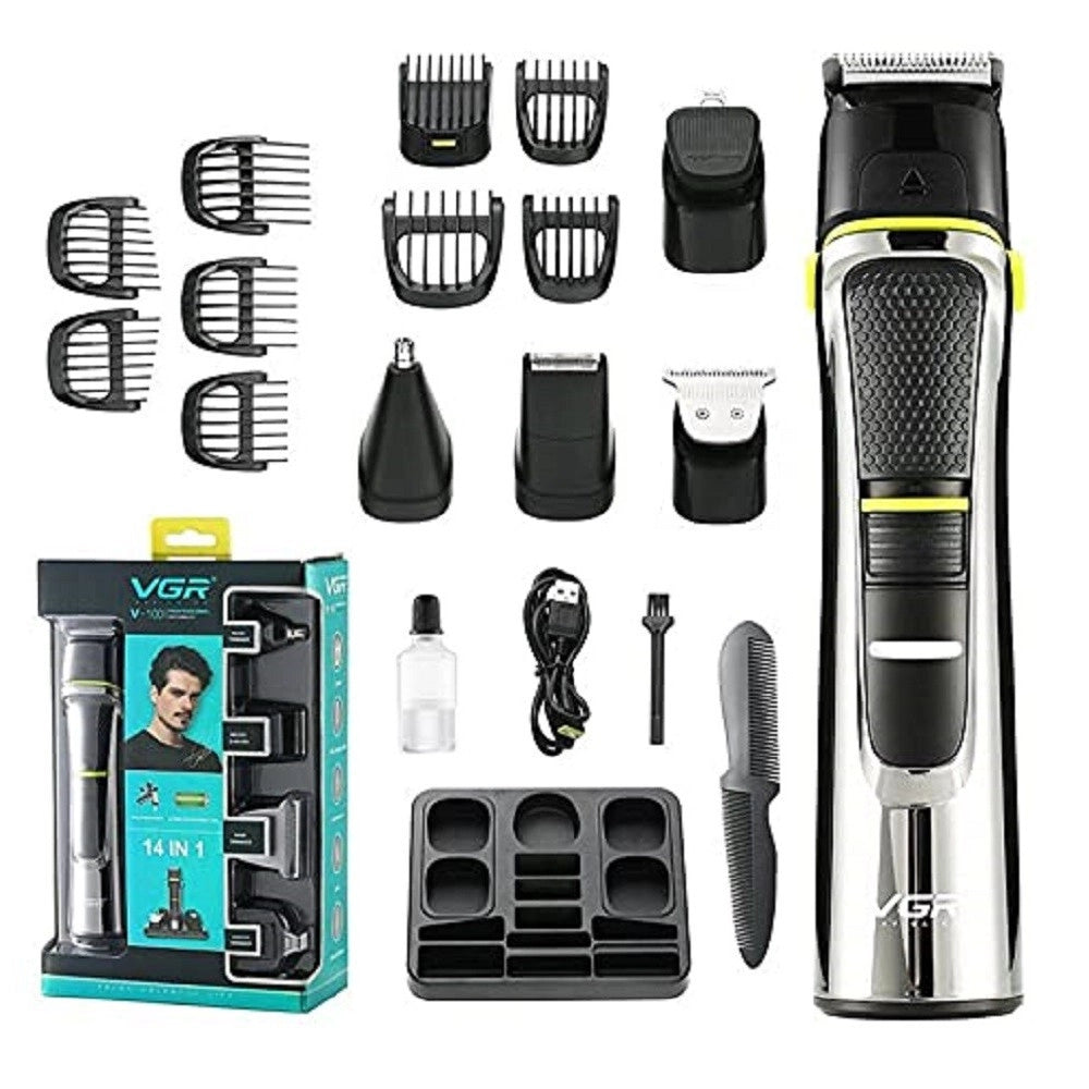 Trade Shop - Kit Tagliacapelli Professionale Multifunzione Barba Orecchie Impermeabile V-100 -