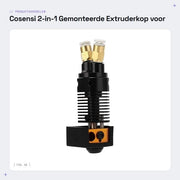 Testa di estrusione assemblata - Dual ingranaggio - Lega di alluminio - Bocca 0,4 mm - Per CR-10/Ender 3 - Scarsa dispersione di calore - Estrusore