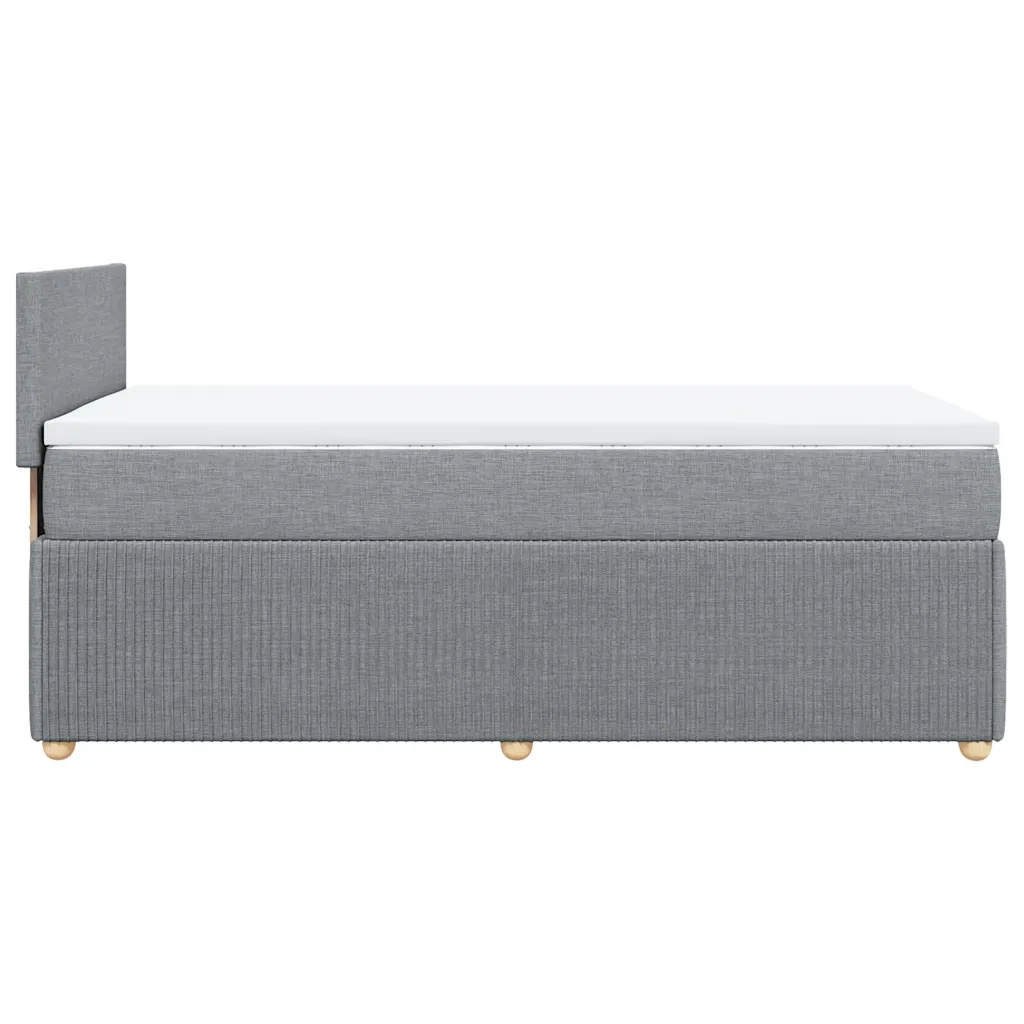 Giroletto a Molle con Materasso Grigio Chiaro 80x200 cm Tessuto 3287276